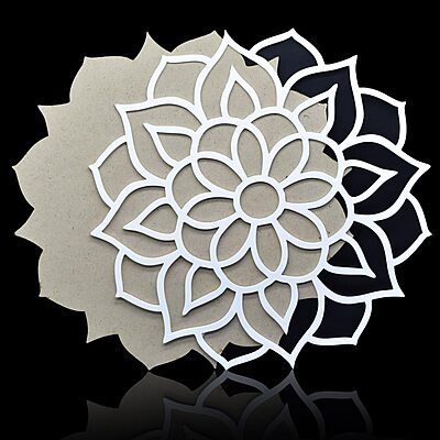 Rangoli Template Mat withMDF Rangoli Stencil I Rangoli FreeI Rangoli for Festivals, Pooja, Home